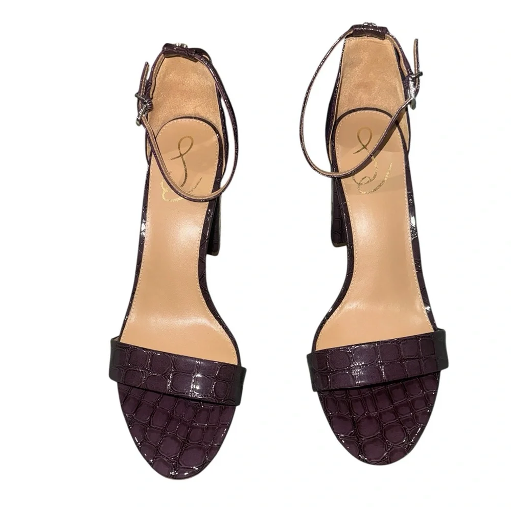 NEW Sam Edelman Yaro Ankle Strap Sandal (Women) 10.5M, EGGPLANT